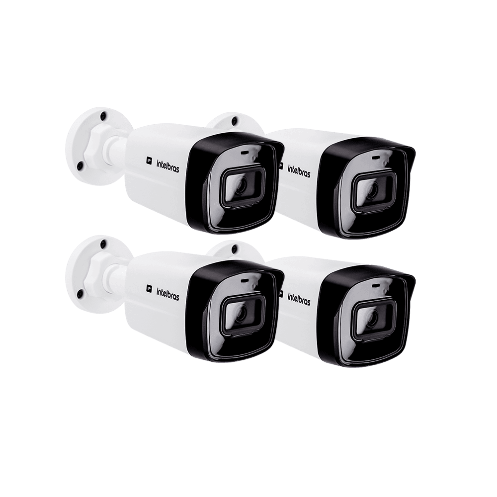 04 Câmeras de Segurança PoE Vipc 1230B G2 Intelbras